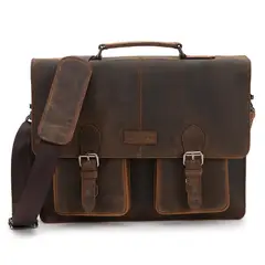 GUANTE - Bolso de cuero hombre tostado Maletin Notebook