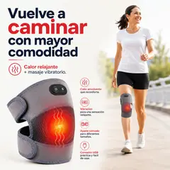 MOVI - RODILLERA MASAJEADORA CON CALOR KNEVIA™ - COMODIDAD DIARIA, DISEÑO AJUSTABLE Y CONEXIÓN USB