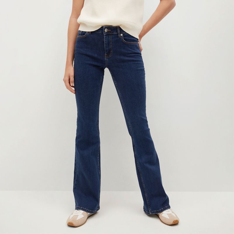 MANGO - Jeans Flare Tiro Alto Mango