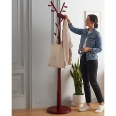 GENERICO - Perchero de Pie Estilo Nórdico en Madera Maciza Diseño Decorativo03