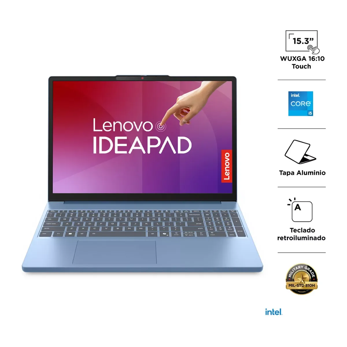 LENOVO - Notebook Lenovo IdeaPad Slim 3 15IRH10 i5-13420H 8GB RAM 512GB SSD 15.3″ Touch W11H