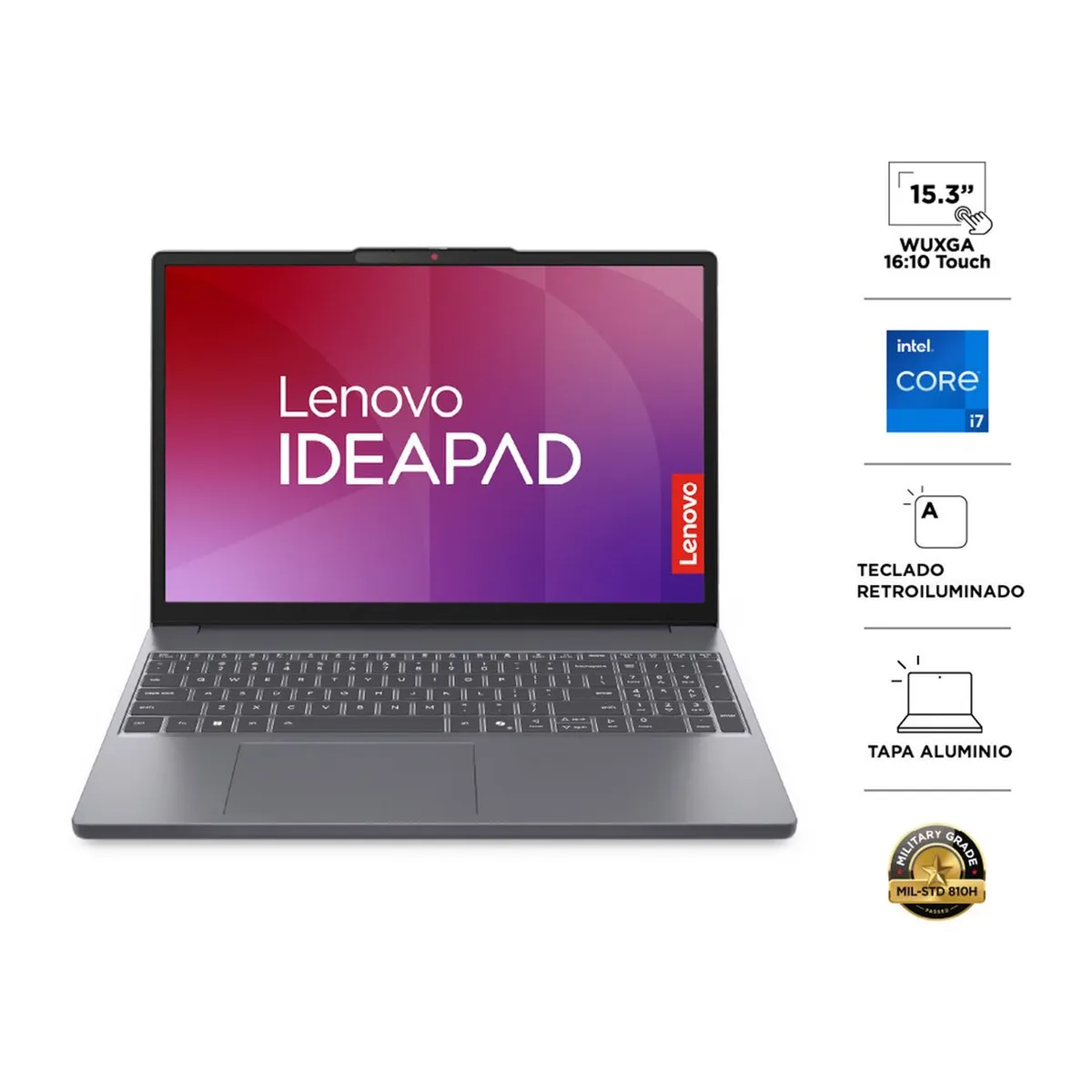LENOVO - Notebook Lenovo Ideapad Slim 3 Gen 10 Táctil Intel Core i7-13620H 16GB RAM 512GB SSD 15,3" WUXGA
