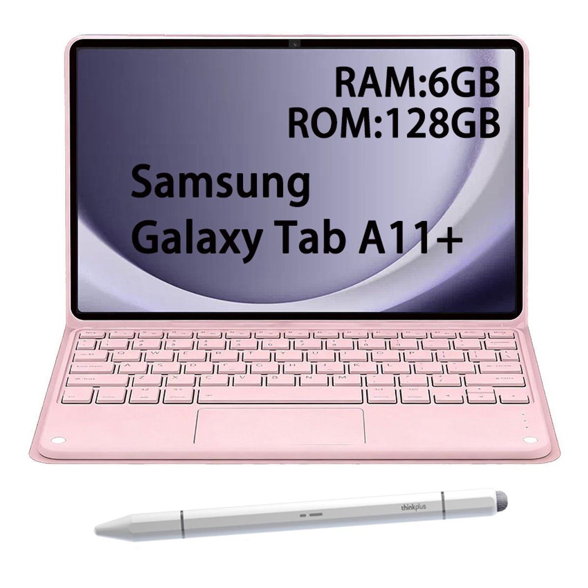 SAMSUNG - Tablet Samsung Galaxy Tab A11+ WIFI 6GB+128GB Gris+Teclado Rosa+Lápiz