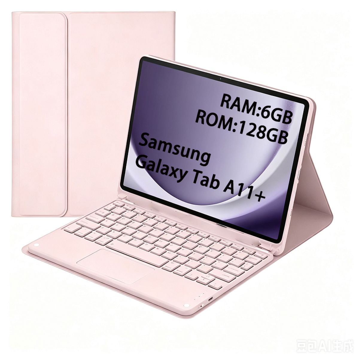 SAMSUNG - Tablet Samsung Galaxy Tab A11+ WIFI 6GB+128GB Gris+Teclado Rosa+Lápiz