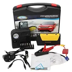GENERICO - Kit Multiuso Partidor de Bateria+ power bank + Inflador De neumaticos Maletin