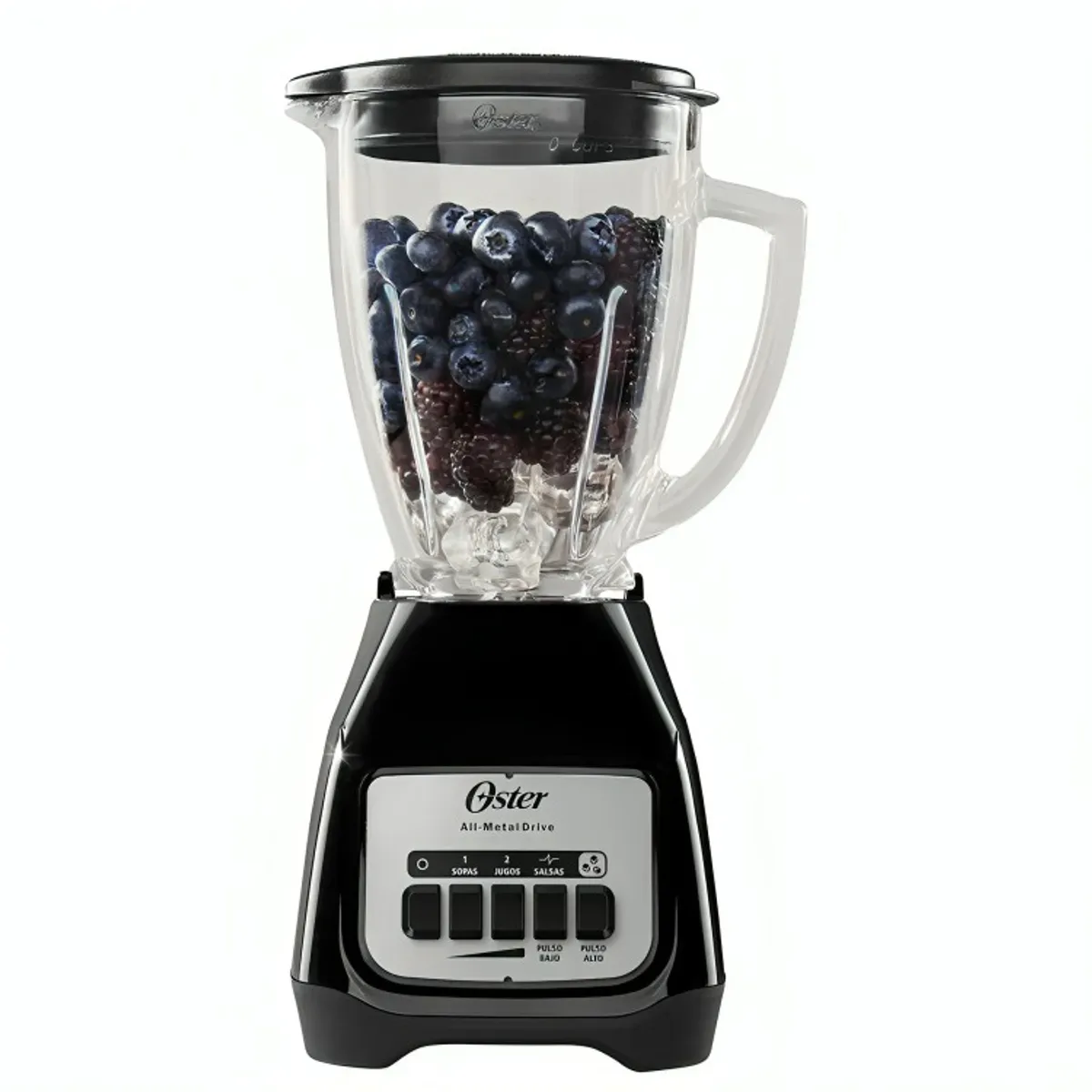 OSTER - Licuadora Oster®  2 Velocidades + pulso, vaso de vidrio 1500 ml, 800 W, Negro BLSTKAG-BP