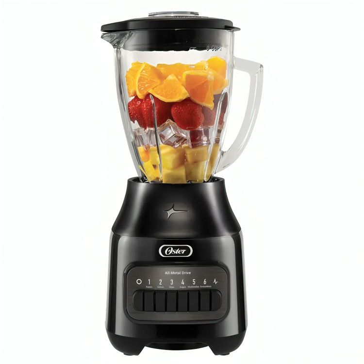 OSTER Licuadora 6 velocidades más Pulso Vaso de Vidrio 1500 ml 800 W Gris BLSTPEG-GPB Oster®