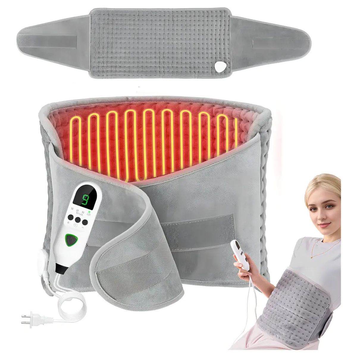 Almohadilla Térmica Eléctrica Lumbar Temperatura Regulable, marca EVERSO - Foto Principal