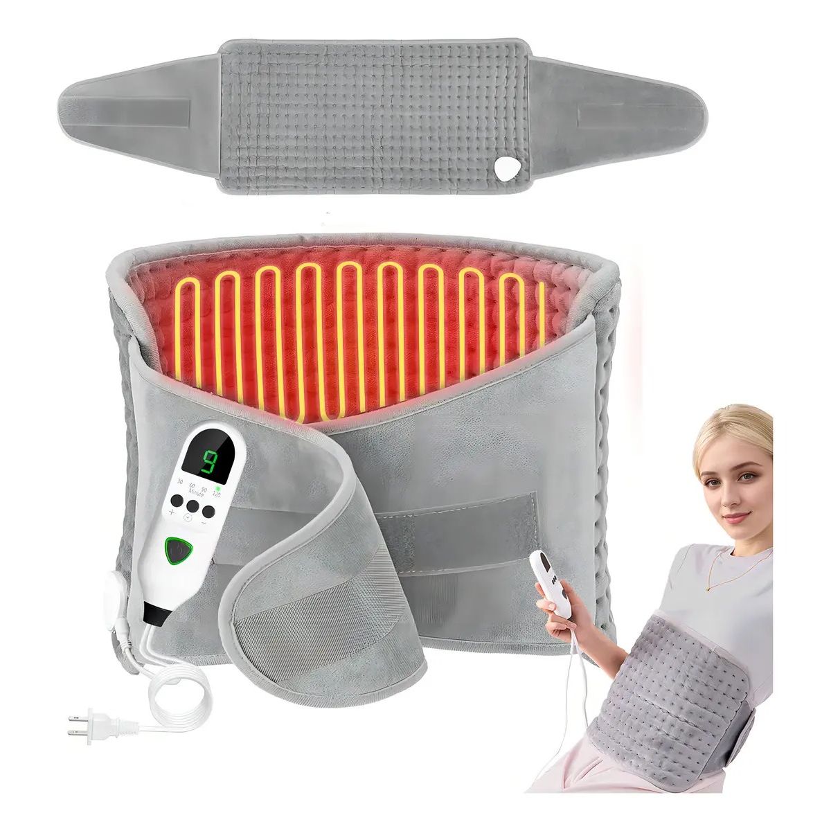 Almohadilla Térmica Eléctrica Lumbar Temperatura Regulable, marca EVERSO - Foto Principal
