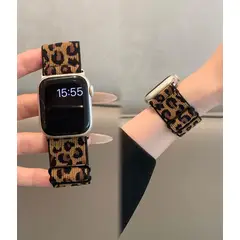 GENERICO - Correa de reloj Animal Print Compatible con Apple Watch 42 44 45 46 49mm