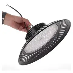 GENER - Foco Campana Led Compacta Ufo 200w estructura Negro