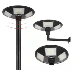 GENER - Foco ufo Solar 500w Sensor Movimiento Exterior estructura Negro