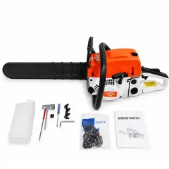 GENER - Motosierra Bencinera Grande A Combustible Naranja 52CC