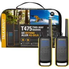 MOTOROLA - TALKBAOUT T475 Extreme 40K 2 VIAS WALKIE TALKIE KIT BOLSO Y MANOS LIBRES