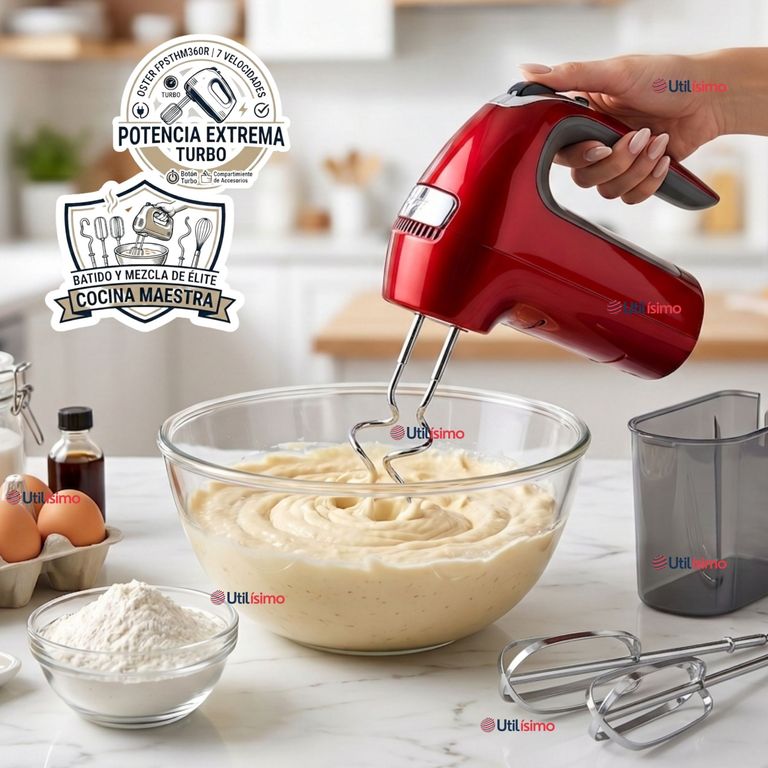 OSTER Batidora De Mano Oster® 7 Velocidades + Función Turbo FPSTHM360R