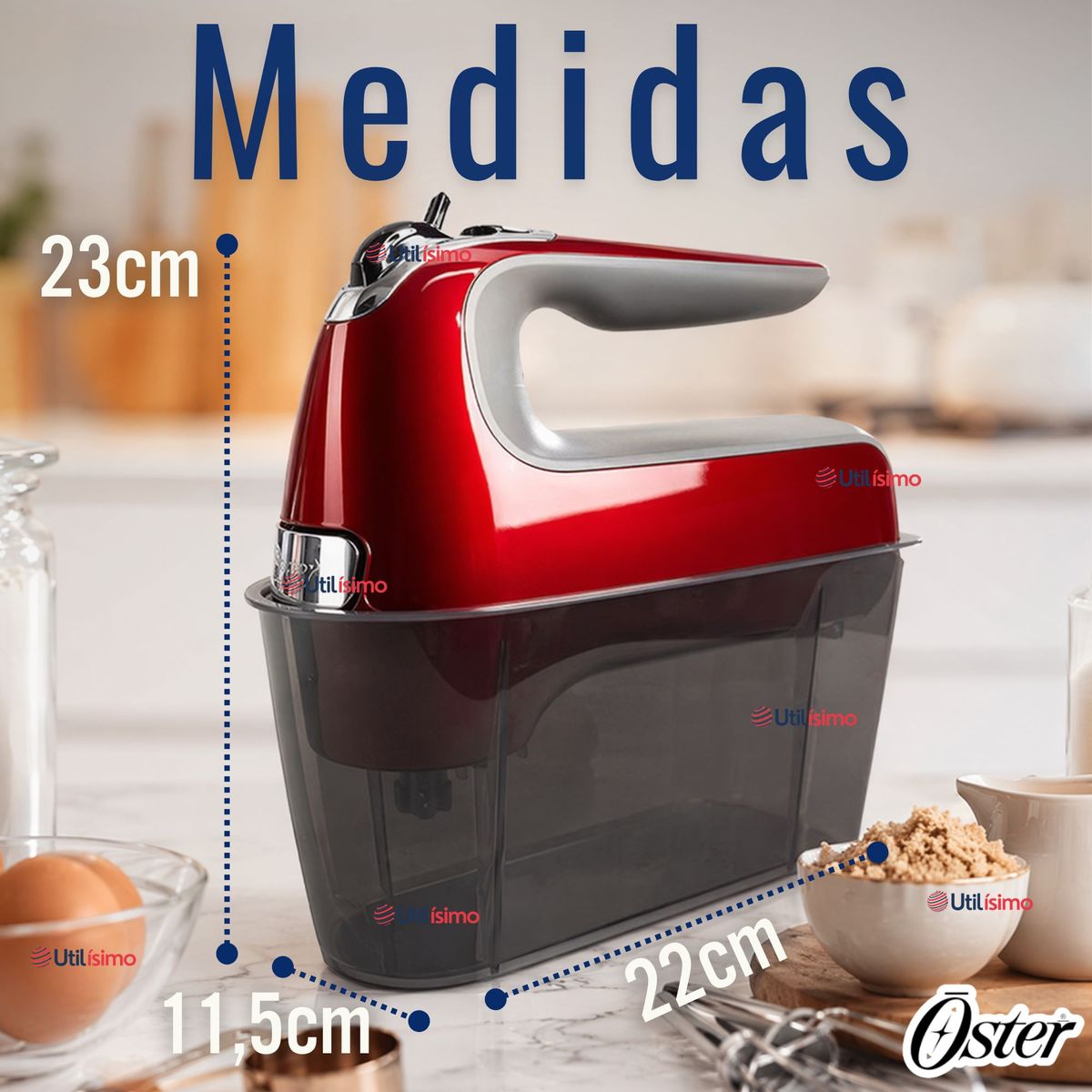 OSTER - Batidora De Mano Oster® 7 Velocidades + Función Turbo FPSTHM360R