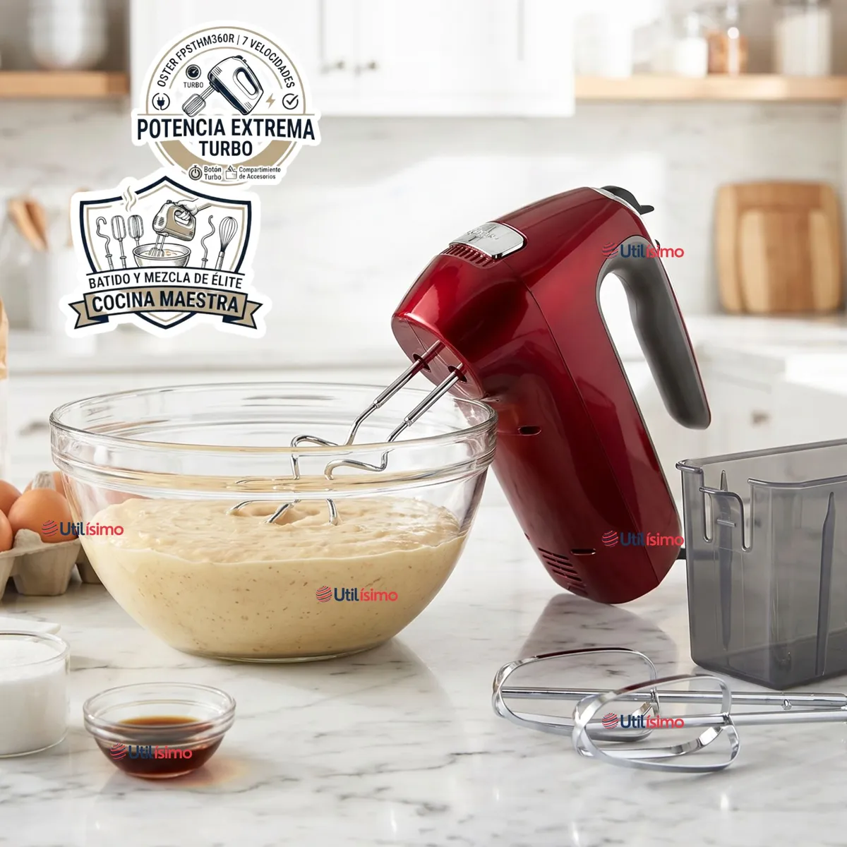 OSTER - Batidora De Mano Oster® 7 Velocidades + Función Turbo FPSTHM360R