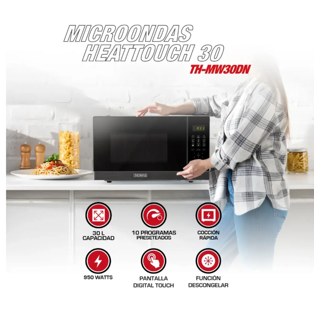 THOMAS - Microondas HeatTouch 30 litros THOMAS