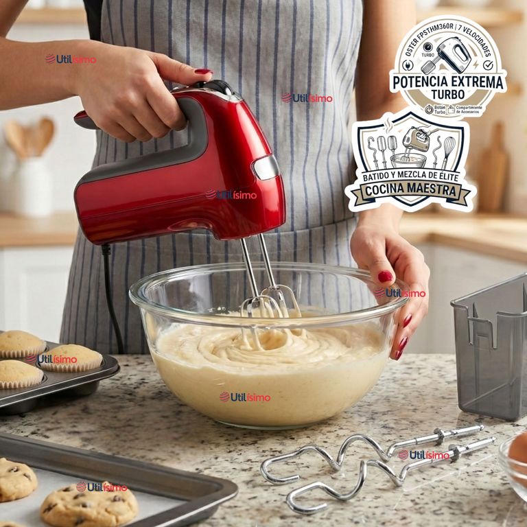OSTER Batidora De Mano Oster® 7 Velocidades + Función Turbo FPSTHM360R