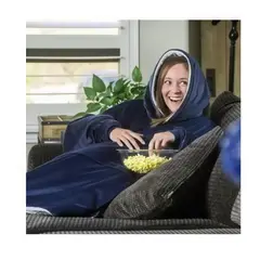 MOVI - Poleron Sherpa Con Capucha Manta Gigante Adulto Huggle