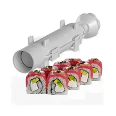 GENERICO - MOLDE SUSHI MAKI ROLLER BAZOOKA PLASTICO BLANCO CASERO