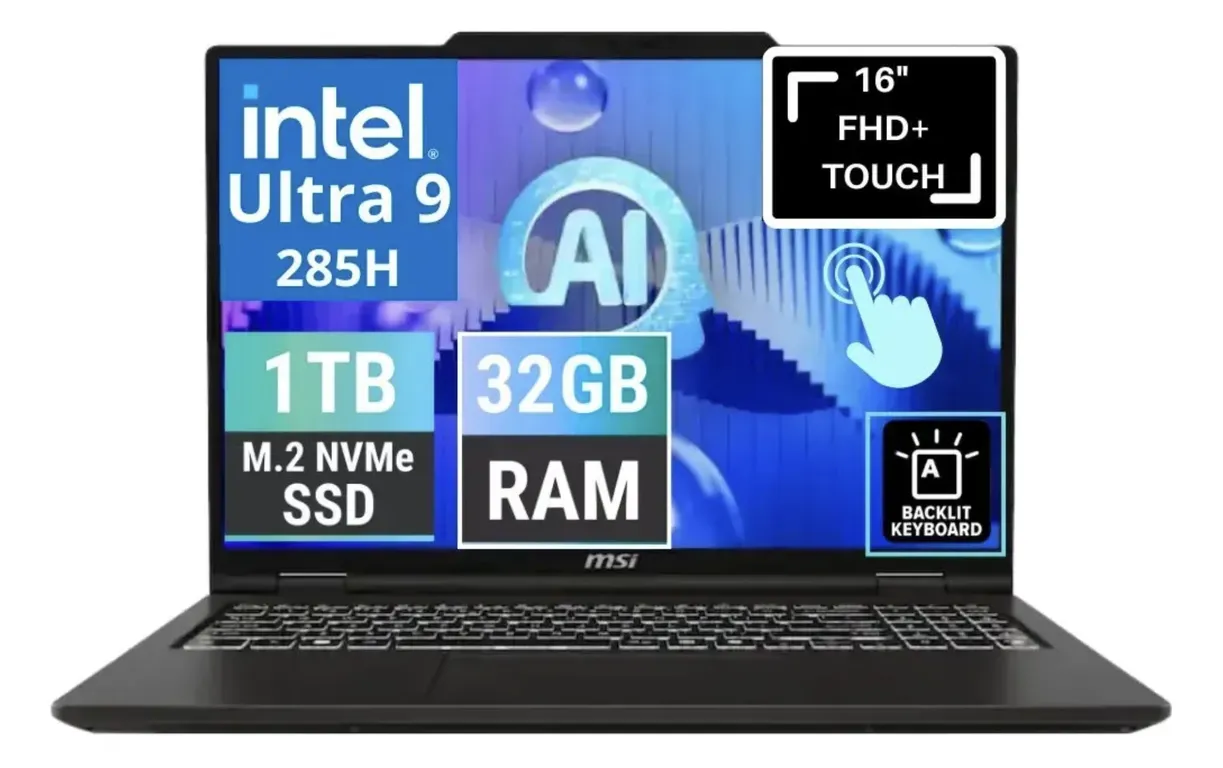 MSI Venture 16 Ai 2026 U9 285h 1tb/32gb Touch Solid Gray
