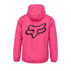 FOX RACING - Chaqueta Cortavientos Rosado Fucsia de Dama Impermeable Fox