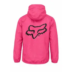 FOX RACING - Chaqueta Cortavientos Rosado Fucsia de Dama Impermeable Fox