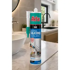 AKFIX - Silicona Acética Blanca 280 ml. 100E