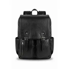 KIBOU - Mochila Zoe Unisex Estilo Vintage Cuero Sintetico Urbano