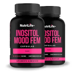 EMETRES - 2x Inositol Mood Fem 180 Capsulas Nutrilife+ Suplemento Equilibrio Hormonal 500mg