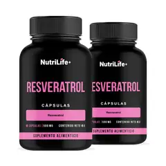 EMETRES - Pack 2 Resveratrol Nutrilife 120 Capsulas Antioxidante Antiedad Circulación Vitamina C