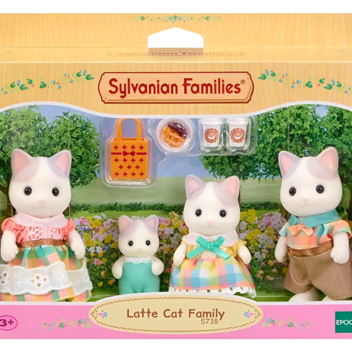 SYLVANIAN FAMILIES - The Latte Cat Family Gatos 5738 Sylvanian Families Juguete