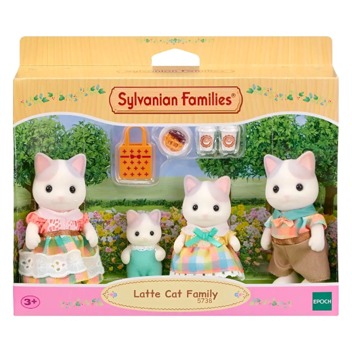 SYLVANIAN FAMILIES - The Latte Cat Family Gatos 5738 Sylvanian Families Juguete