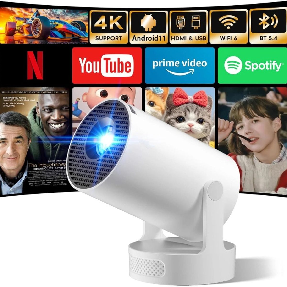 GENERICO - Mini Proyector Inteligente de Corto Alcance