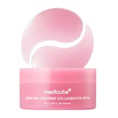 MEDICUBE - PDRN Pink Caffeine Collagen Eye Patch - Parches de Gel para Ojos con PDRN, Cafeína y Colágeno  60 parches