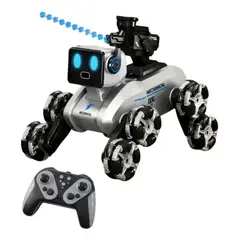 IRM - Juguete Robotico Perro Mecanico Con Cañon Lanzador De Hidrogel Control Remoto Y Luces Led Niños