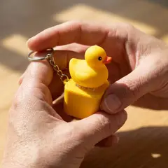 GENERICO - Llavero Antiestrés Con Sonido Led Duck Fidget Toy Patito