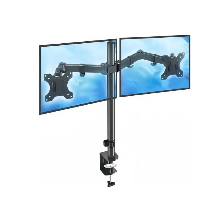 GENERICO Brazo Soporte Para Monitor Dobl Alzador Monitor Color Negro