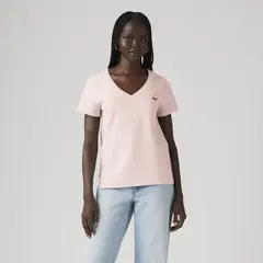 LEVIS - Polera Mujer Perfect Vneck Rosado