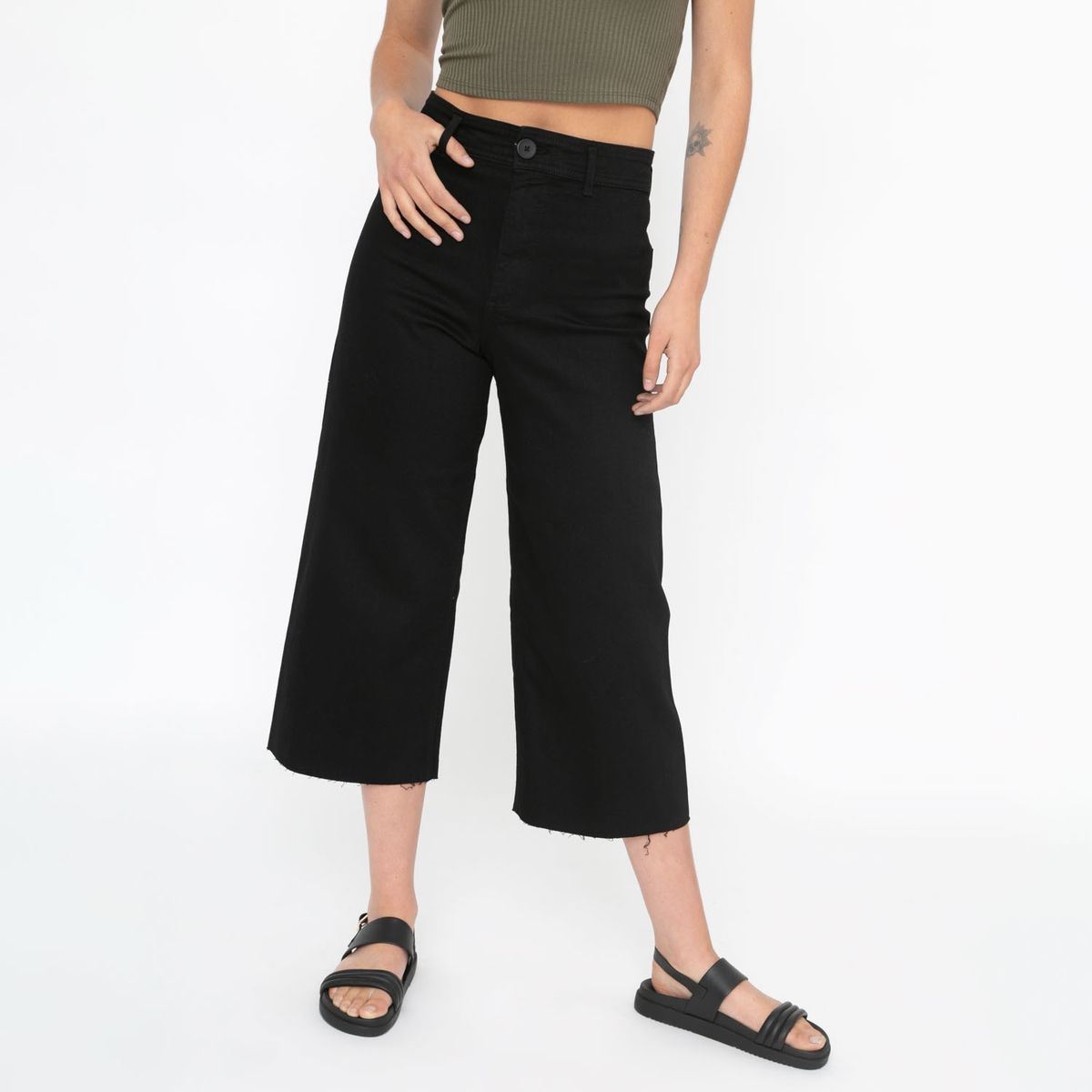 ONLY - Jeans Mom Cropped Tiro Alto Mujer Only