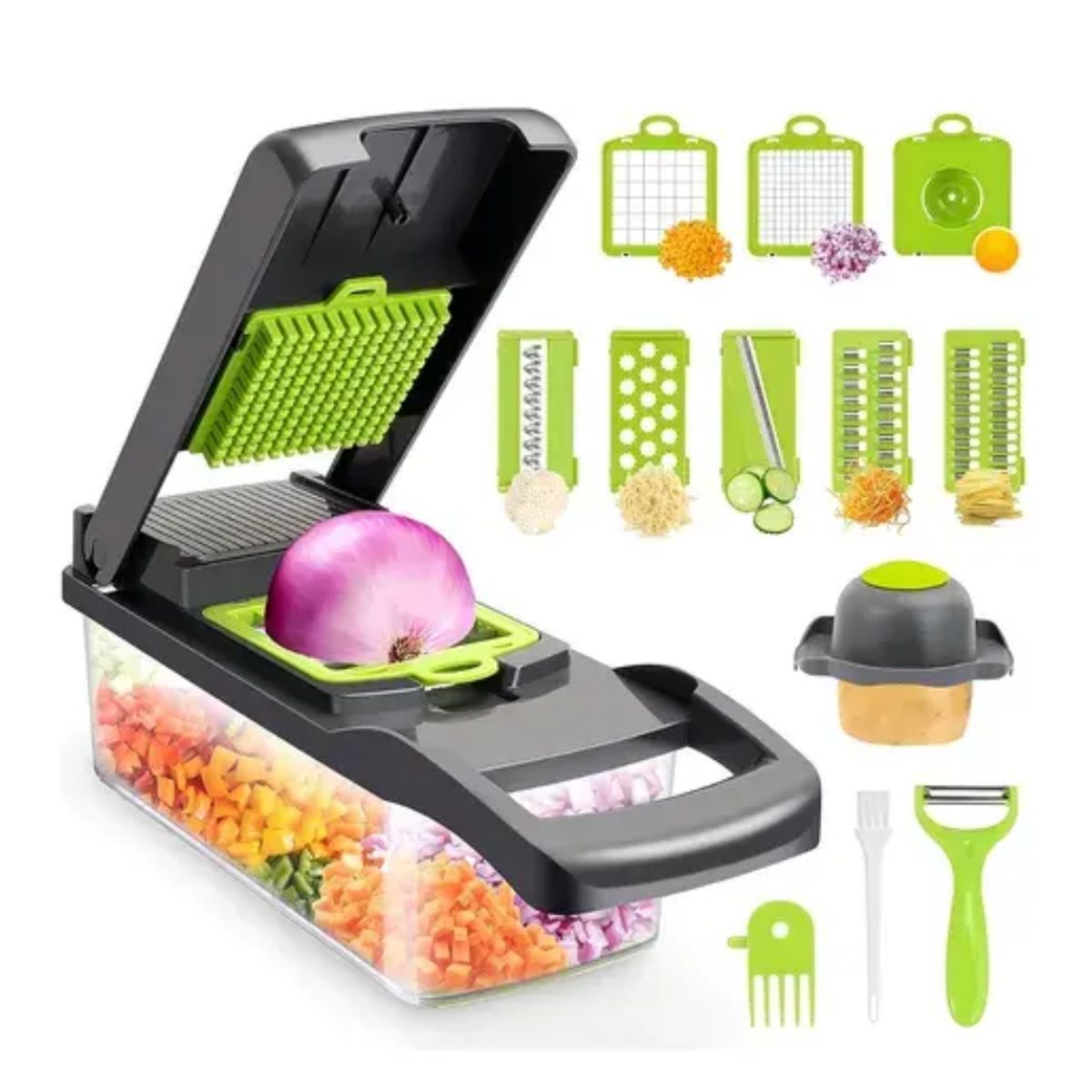 GENERICO - Picatodo Picador De Vegetales Set 14pcs