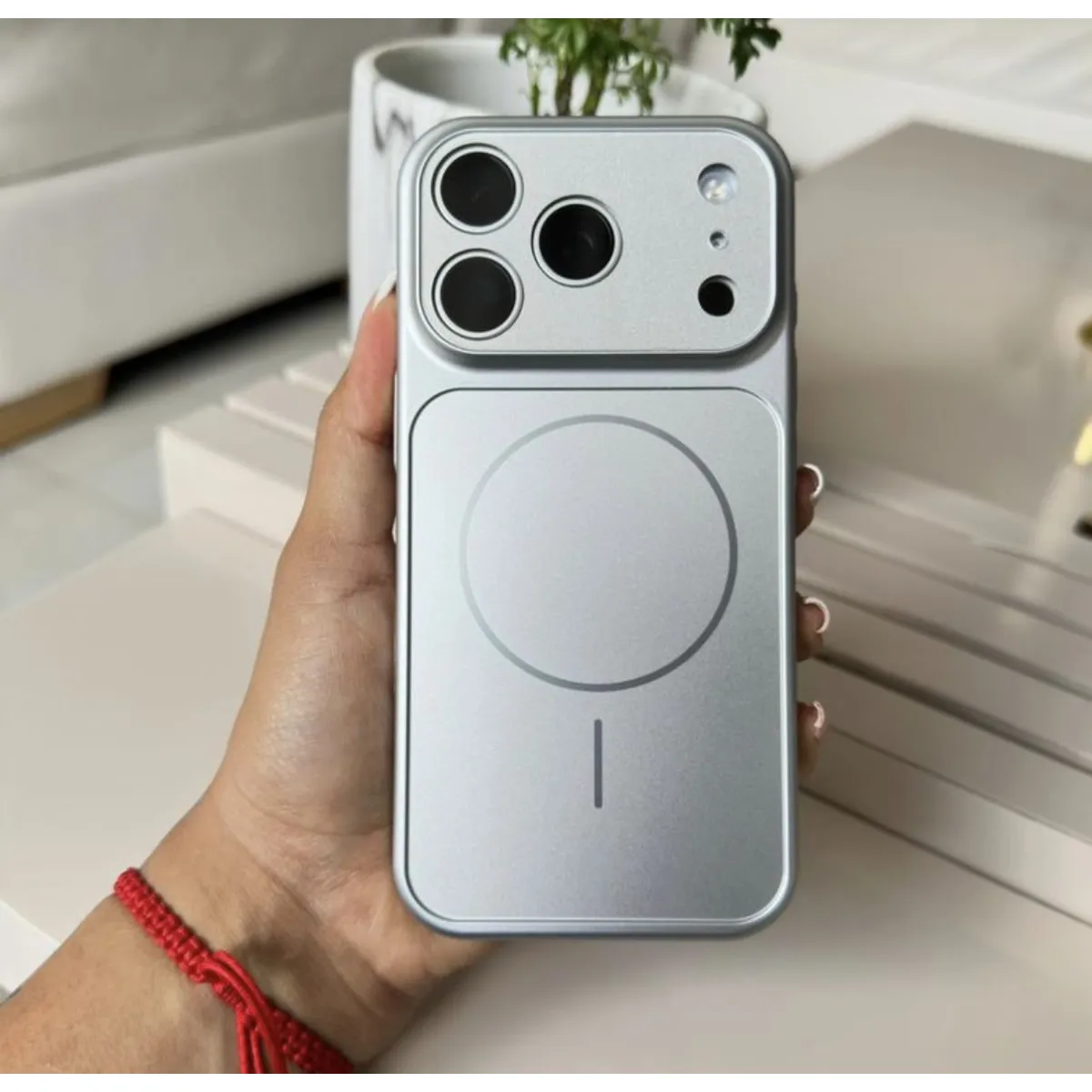 GENERICO - Carcasa Magnética compatible con MagSafe beat,s iPhone 17 pro gris calizo