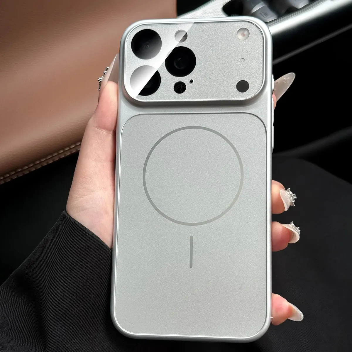 GENERICO - Carcasa Magnética compatible con MagSafe beat,s iPhone 17 pro gris calizo