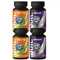 DUN - Pack 2x Magnesio Bisglicinato Vitamina D Zinc Dun® Día Y Noche Sueño y Energía Get Up & Reset 60 Días