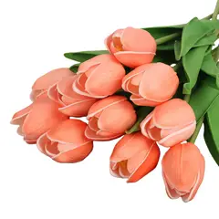 ANENG - Ramos De 20 Tulipanes Artificiales Flor Decoración Champán