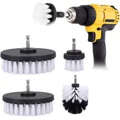 KUANGYE - Pack 4 Cepillos Suaves Limpieza Tapiz Para Taladro