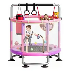 EASY FIT - Cama Elastica Trampolin Multifuncional 150x120 Rosada