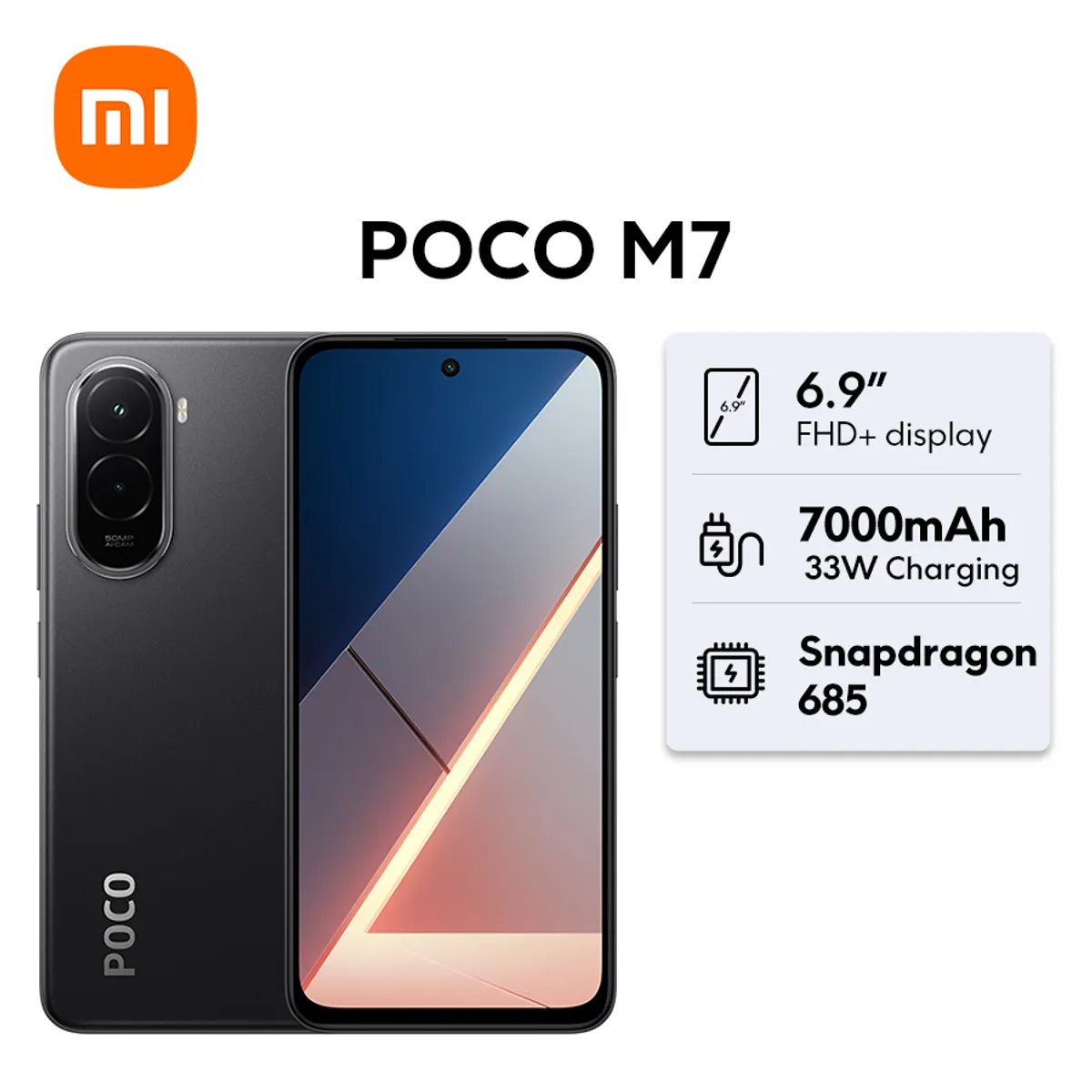 XIAOMI - Celular Xiaomi POCO M7 8+256 GB Batería masiva de 7000 mAh NFC