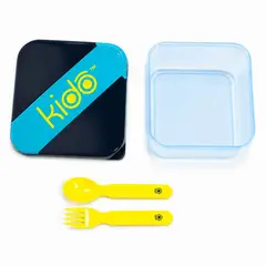 KEEP - Contenedor Hermético Kido con Cubiertos Libre BPA Azul - SC